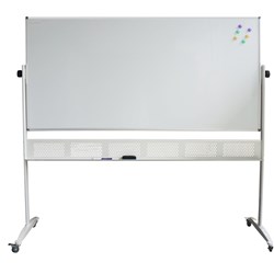 Rapidline Porcelain Mobile Whiteboard 1200Wx 900mmH  Aluminium Frame