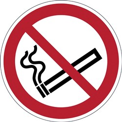 Durable Marking Sign Smoking Prohibited 430mm Red 
