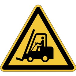 Durable Marking Sign Caution Forklifts 430mm Yellow 