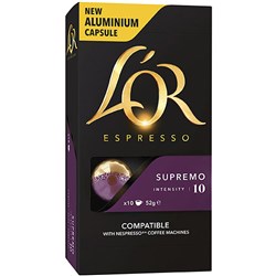 L'OR Espresso Coffee Capsules Supremo Box Of 100 