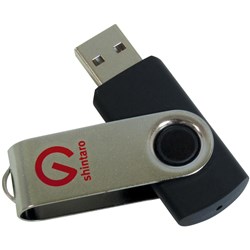 Shintaro 8GB Rotating Pocket Disk USB 2.0 Black 