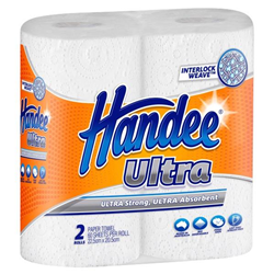 Handee Ultra 2264193 Kitchen Towel 2 Ply 60 sheet White Twin Pack