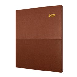 Collins Vanessa Diary Quarto Vertical Week To View Brown 