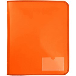 Marbig Zipper Binder With Tech Case A4 2D Ring 25mm Orange 