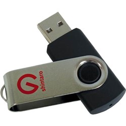 Shintaro 128GB Rotating Pocket Disk USB 3.2 Black 