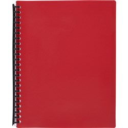 Marbig Display Book A4 Refillable 40 Pocket Red 