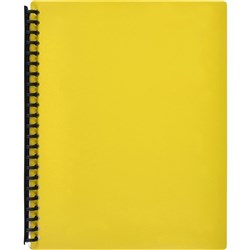 Marbig Display Book A4 Refillable 40 Pocket Yellow 