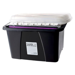 CRYSTALFILE ENVIRO PORTA BOX L490xW400xH285mm Black Clear 