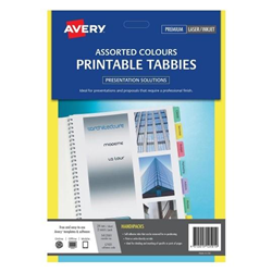 Avery L7431 Printable Tabbies Assorted Tabs Pk48 