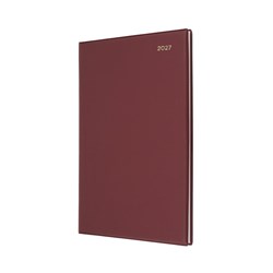 Collins Belmont Desk Diary A4 Week To View Burgundy 