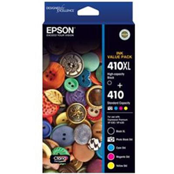 EPSON INK CARTRIDGE C13T339792 410 Standard Yield Value Pack of 5