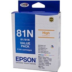 Epson 81/81N Ink Cartridge High Yield Value Pack of 6