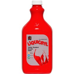 EC Liquicryl Paint 2 Litres Fluorescent Scarlett 