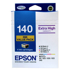 EPSON INKJET CARTRIDGE 140 VALUE PACK Black Cyan Magenta Yellow