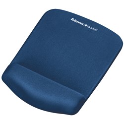 Fellowes PlushTouch  Mouse Pad Wrist Rest  Blue