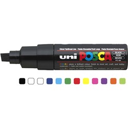 Uni Posca Paint Marker PC-8K  Broad 8mm Chisel Tip  Assorted