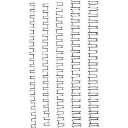 GBC Wire Binding Combs 10mm 21 Loop 85 Sheets Capacity Black Pack 100