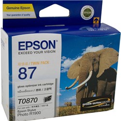 Epson T0870 UltraChrome Hi-Gloss2 Gloss Optimiser Cartridge