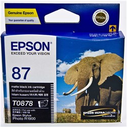 Epson T0878 UltraChrome Hi-Gloss2 Ink Cartridge Matte Black