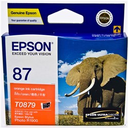 Epson T0879 UltraChrome Hi-Gloss2 Ink Cartridge Orange