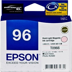 Epson T0966 UltraChrome K3 Ink With Vivid Magenta Ink Cartridge Light Magenta