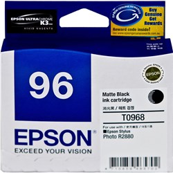 Epson T0968 UltraChrome K3 Ink With Vivid Magenta Ink Cartridge Matte Black