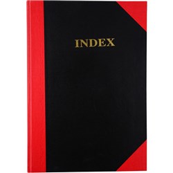Cumberland Black & Red Notebook A4 100 Leaf Indexed 