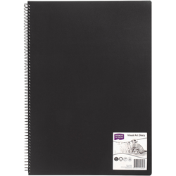 Derwent Academy Visual Art Diary A3 120 Page Portrait Black