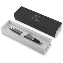 Parker IM Ballpoint Pen Retractable Blue Chrome Trim  