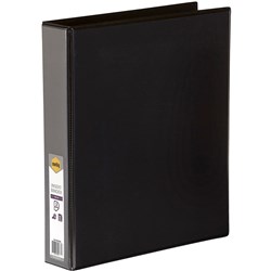 Marbig Clearview Insert Binder A4 3D Ring 38mm Black 