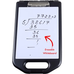 Marbig Professional Storage Clipboard With Whiteboard Black