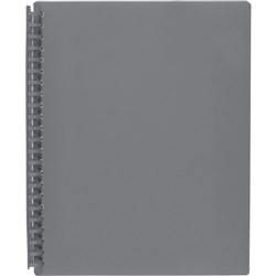 Marbig Display Book A4 Refillable 20 Pocket Grey 