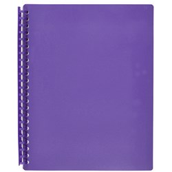 Marbig Display Book A4 Refillable 20 Pocket Purple 