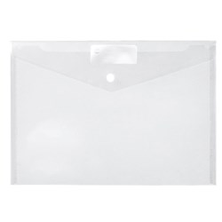 Marbig Doculope Wallet A4 With Button Closure Clear