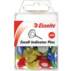 Esselte Indicator Pins Small Assorted Pack Of 40 