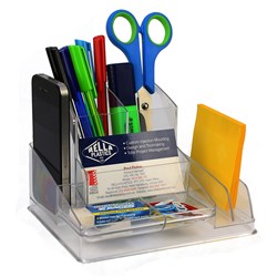 Italplast Desk Organiser Clear  