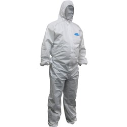 Maxisafe Koolguard Coveralls Disposable Laminated White Large