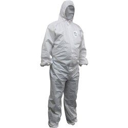 Maxisafe Chemguard Disposable Coveralls SMS Medium White 