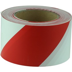 Maxisafe Barricade / Barrier Tape 75mm x 100m Red And White