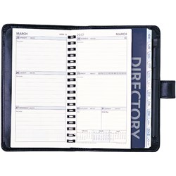 DEBDEN DAYPLANNER ORGANISER Snap Closure Slimline Black