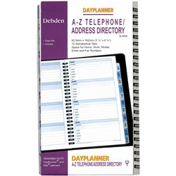 Debden Dayplanner Refill Telephone Address Directory Slimline Edition 162x82mm