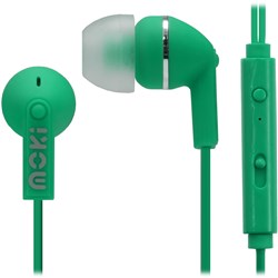 Moki Noise Isolation Earphones With Microphone And Control Green