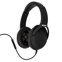 Moki Nero Headphones With Microphone Black