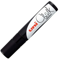 UNIBALL CHALK MARKER BROAD CHISEL TIP 15MM FLURO BLACK