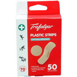 Trafalgar Plastic Strips Hypoallergenic Pack of 50